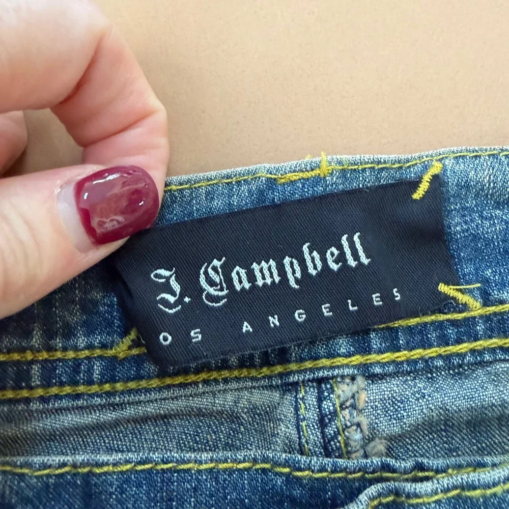 J Campbell Los Angeles Men's Bleach Wash Denim Jeans 40‎ Straight Leg New $155